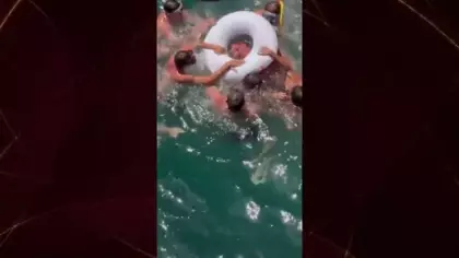 Yüksek atlama sporcusu suya çakıldı, ölümden döndü