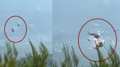 Yunanistan'da helikopterler çarpıştı