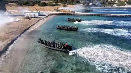 Yunanistan'ın uykusunu kaçıran tatbikatın görüntülerini MSB paylaştı