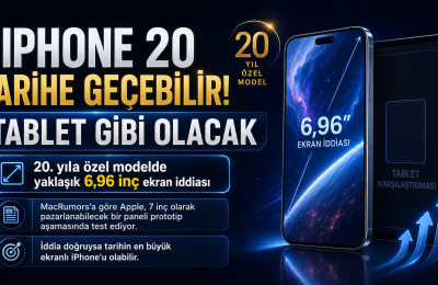 Tablet gibi iPhone geliyor mu? 20. yıl modelinde dev ekran iddiası