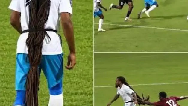 Uzun saç rakip takımdan iki futbolcuyu oyundan attırdı! İlginç anlar